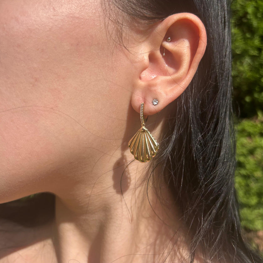 Vintage Deniz Kabuğu Küpe