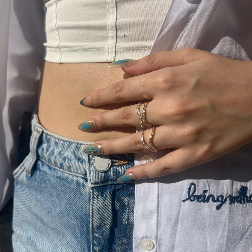 İnce Kıvrımlı Şık Yüzük