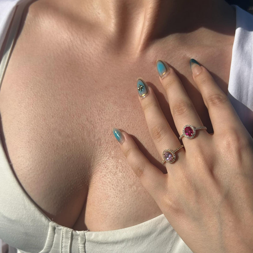 Oval Taşlı Yüzük