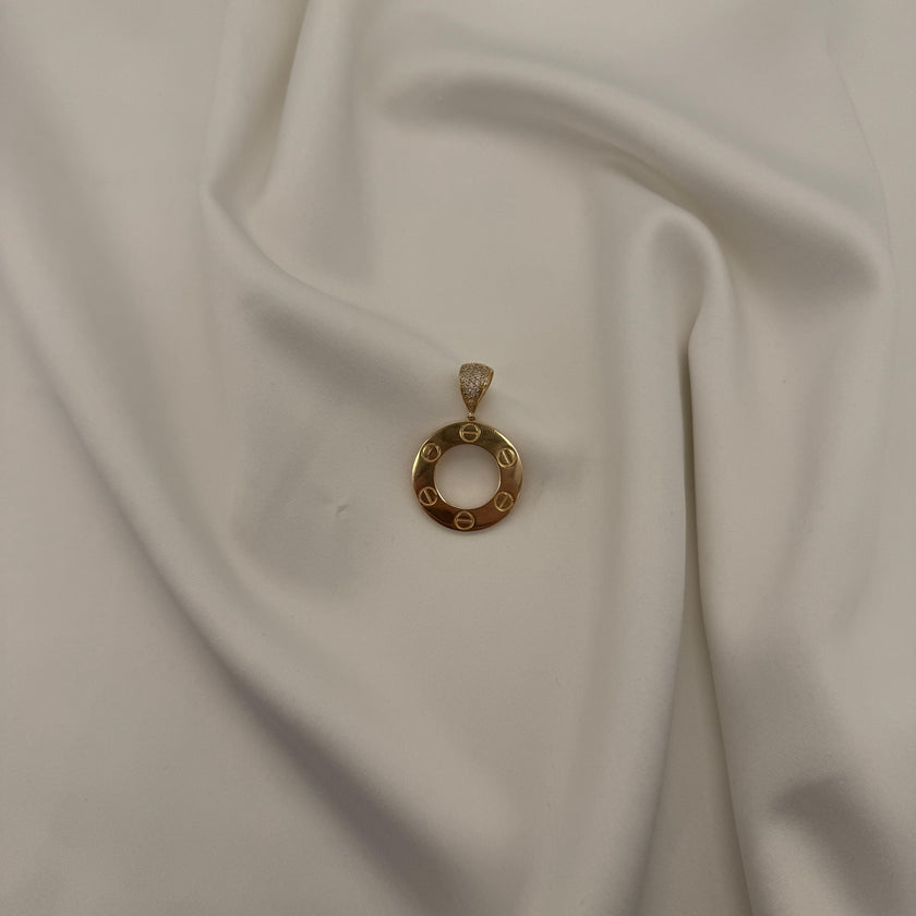 Yuvarlak Desenli Kolye