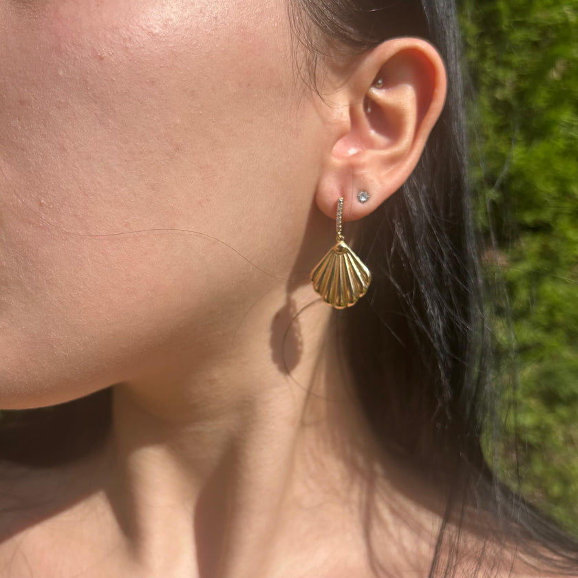 Vintage Deniz Kabuğu Küpe