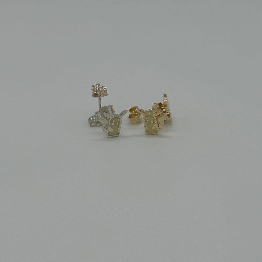 Pikachu Figürlü Mineli Küpe