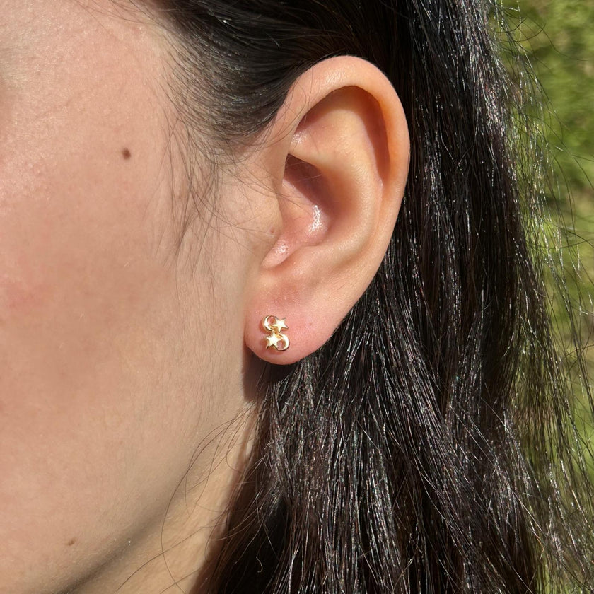 Ay Yıldızlı Küpe