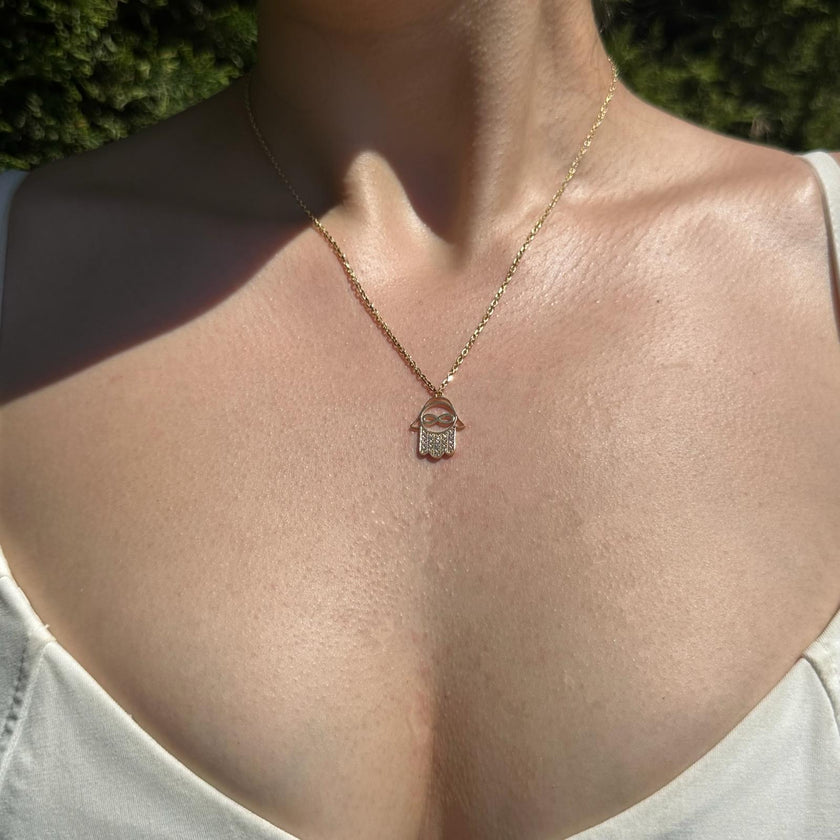 Sonsuzluk İşaretli Taşlı Kolye