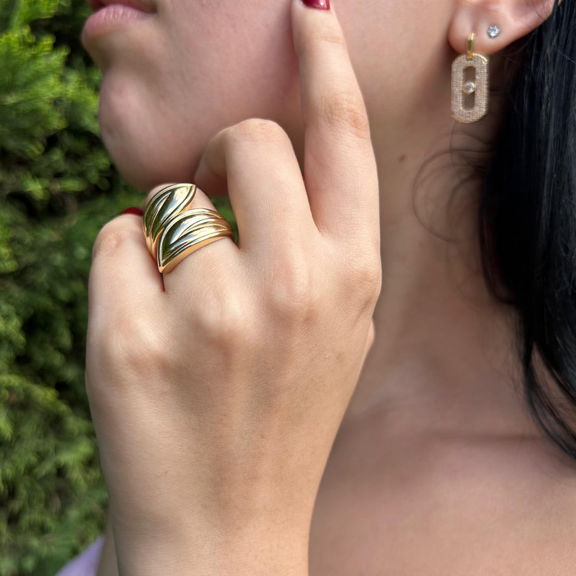 Primo Yaprak Desenli Yüzük